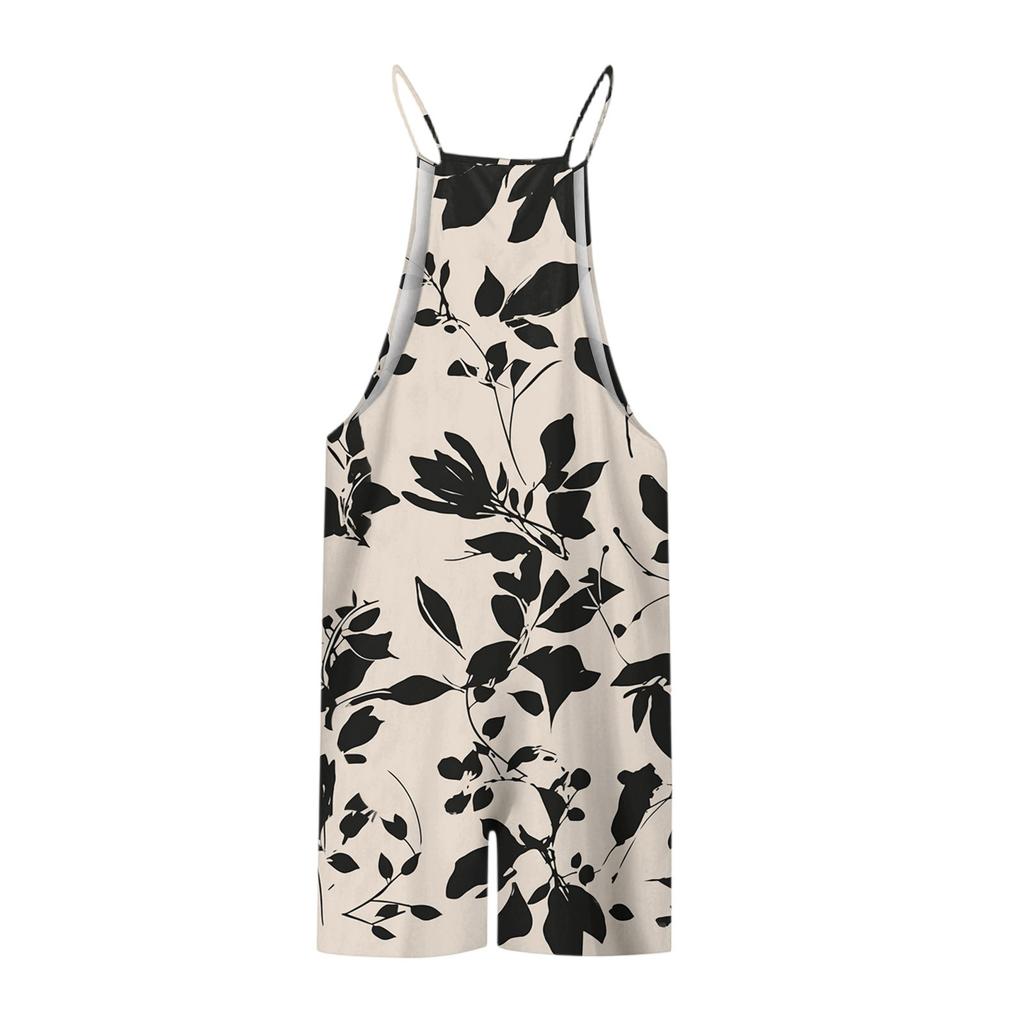 Girls' Sleeveless Romper - Casual Spaghetti Strap Jumpsuit With Pockets