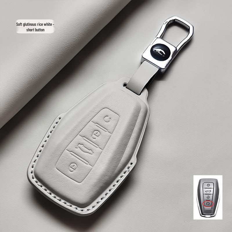 Compatible with Geely Emgrand, Binyue, Vision X6, Binrui, Boyue - Genuine Leather Key Case