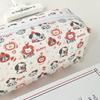 Cartoon Red Apple Puppy Printed Pencil Case Large Capacity Portable Storage Bag Stationery Makeup Bag Gifts