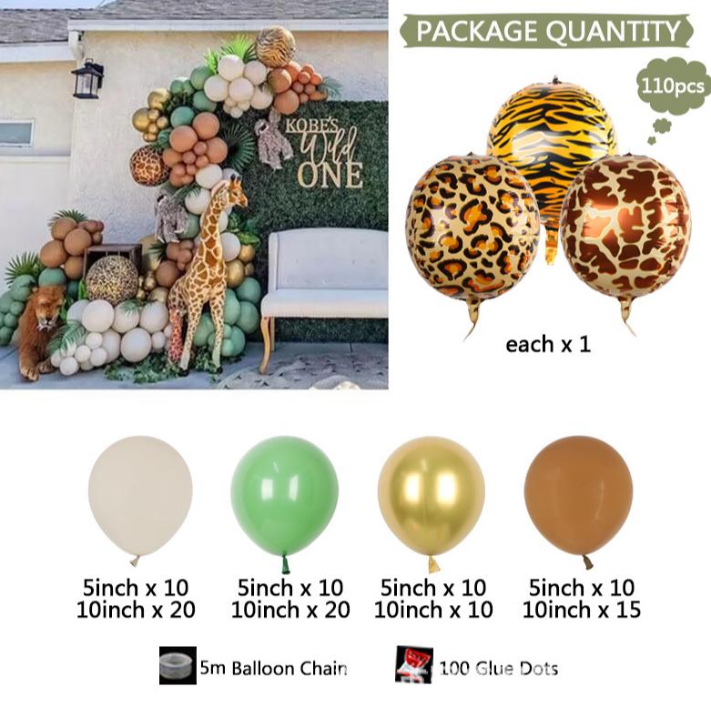 Jungle Forest Theme Sage Green Balloons Arch Garland Kit Kids Boys Birthday Party Decorations