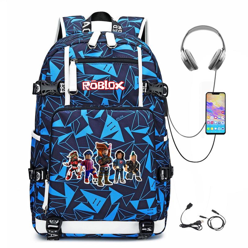 Cartoon Game Merchandise With Usb Hiking Bag College Students Outdoor Travel Large Capacity Backpack Bag