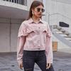 European and American Women's Casual Raw Edge Short Denim Jacket - Versatile INS Style.