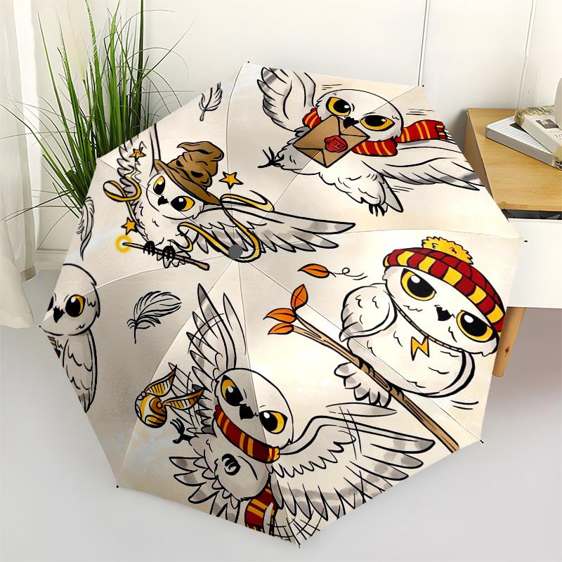

1pc Hogwarts Owl Collection Umbrella with Plastic Handle,Suitable for All Seasons Travel Outdoor Multi-functional UmbrellaDCS226