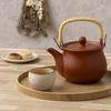 Tokoname Ware Satoyama Plain Earthenware 1150ml with a Refreshing Mesh Suitable for Green Roasted Green and Brown Rice Made In TK068 Teapot, Design,