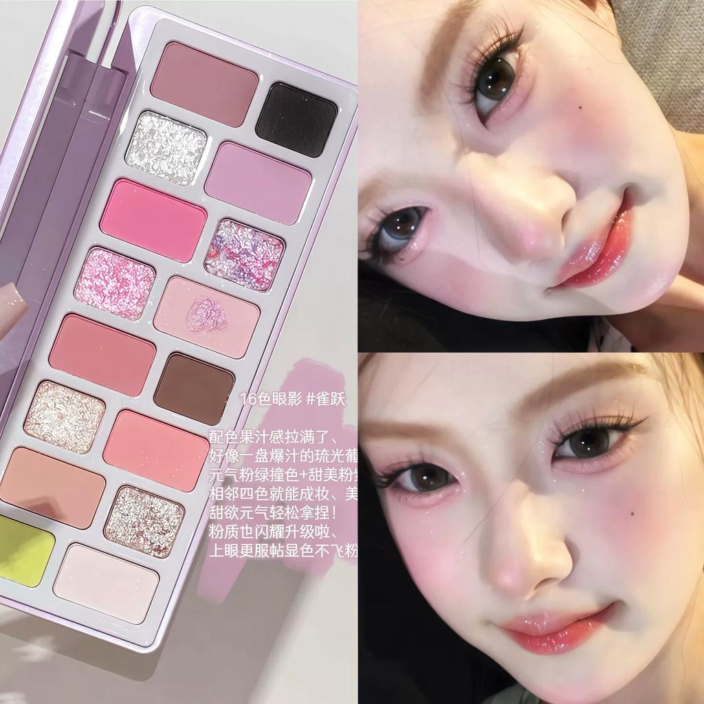 Summer Starts in One Second! Macaron Eyeshadow Palette with Multiple Colors, Matte and Vibrant Green Summer Dopamine Color Eyeshadow