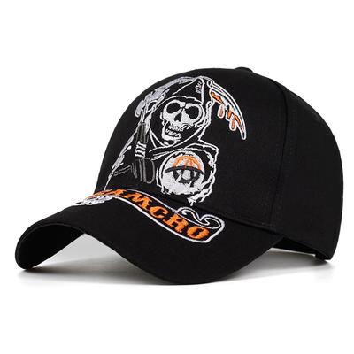 Samcro beyzbol şapkası Soa Anarşi Kafatası Nakış Rahat Snapback Şapka Moda Yüksek Kaliteli Yarış Motosiklet Spor Şapka