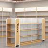 Steel-Wood Display Rack with Hooks for Snacks & Stationery