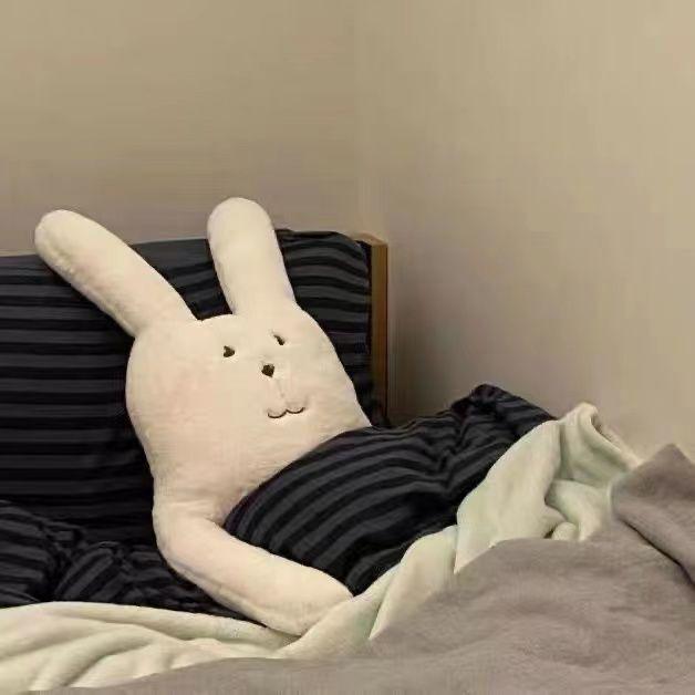 Big White Rabbit Plush Sleeping Pillow - Cute, Soothing Stuffed Toy for Healing & Birthday Gift