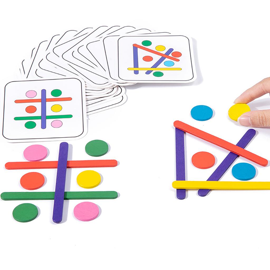 Children's Puzzle Thinking Puzzle Game, Early Education Color Cognition Matching Block Puzzle Toy