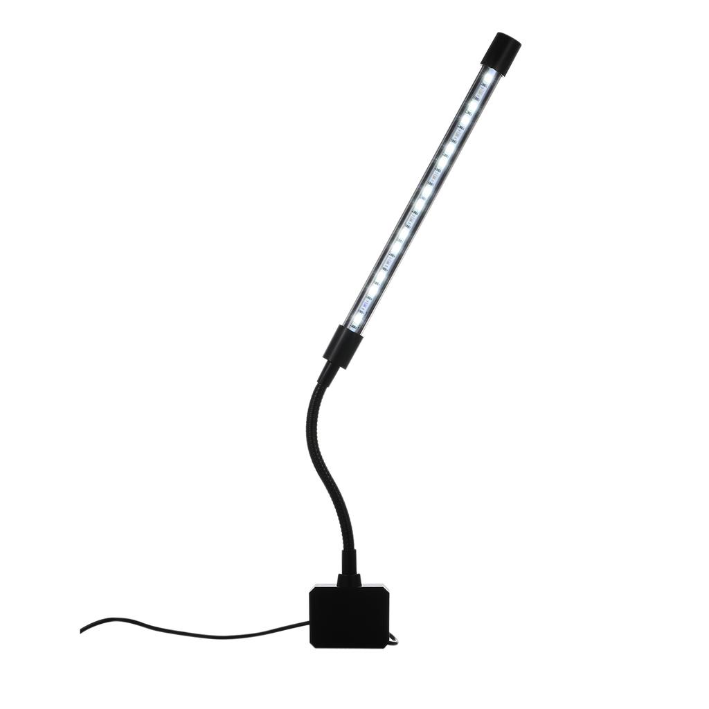 D C 5V 7W 20LED Aquarium Light Fish Jar Clamp Clip View Lamp USB Powered Operated 3 Lighting Colors Changeable 10 Levels   Brightness Dimmabl