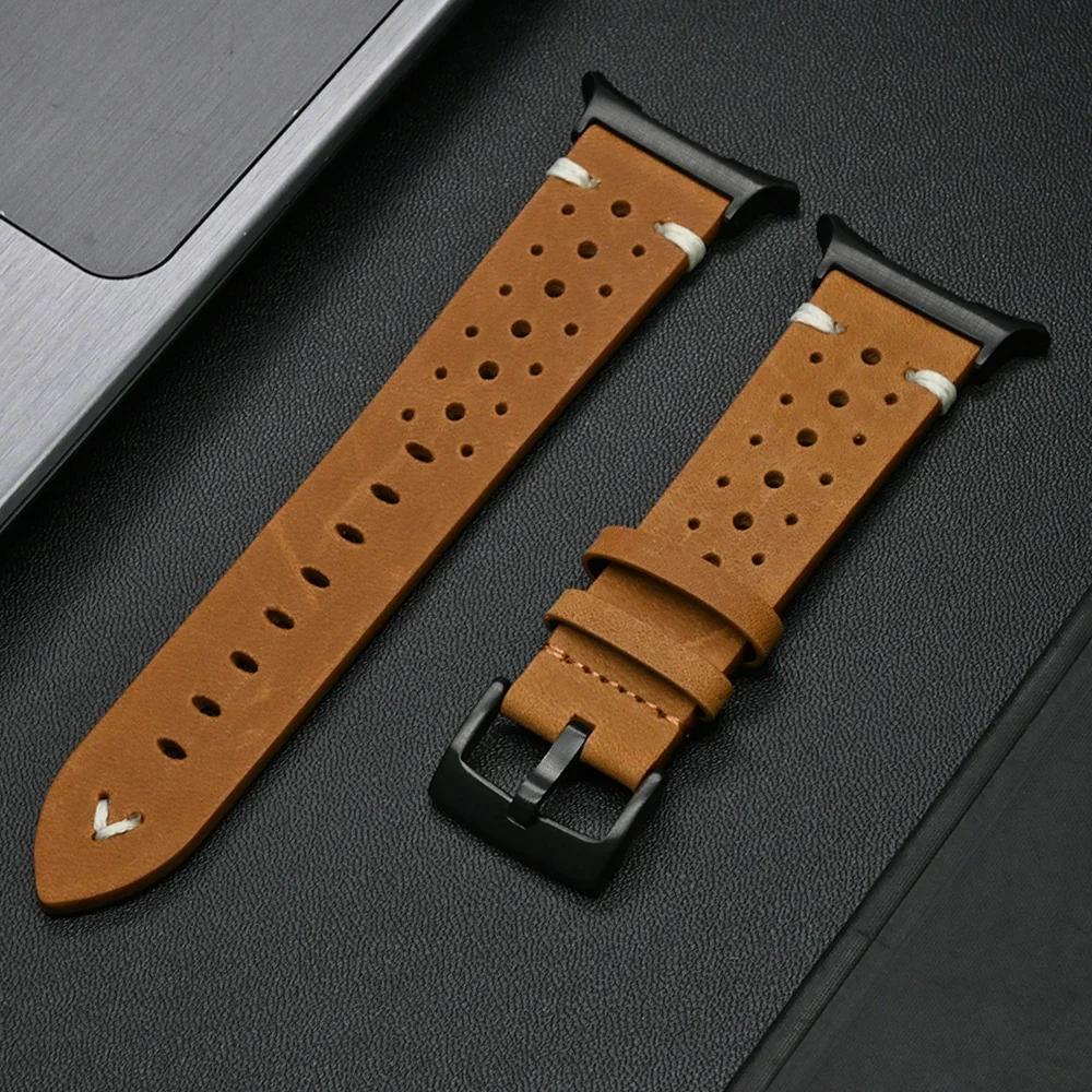 

Luxury Leather Band for Samsung Galaxy Ultra Watch 47mm No Gap Business Bracelet Band for GALAXY WATCH ULTRA 47 Curved End Strap Galaxy Watch Ultra