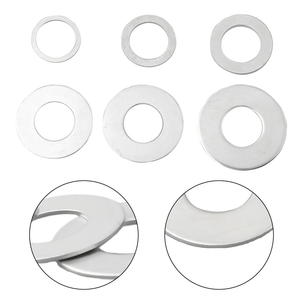 Accessories Circular Saw Ring Conversion Washers Silver 6Pcs Set Adapter Ring Metal Mitre Saw Garden Exhibition Hall