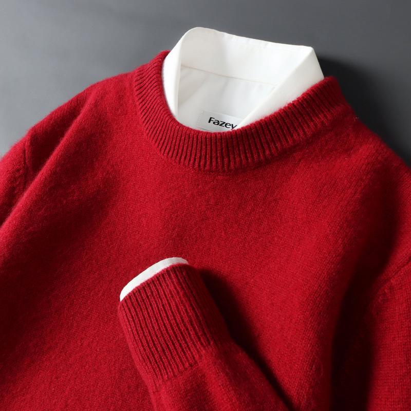 Men`s Cashmere Wool Round Neck Sweater