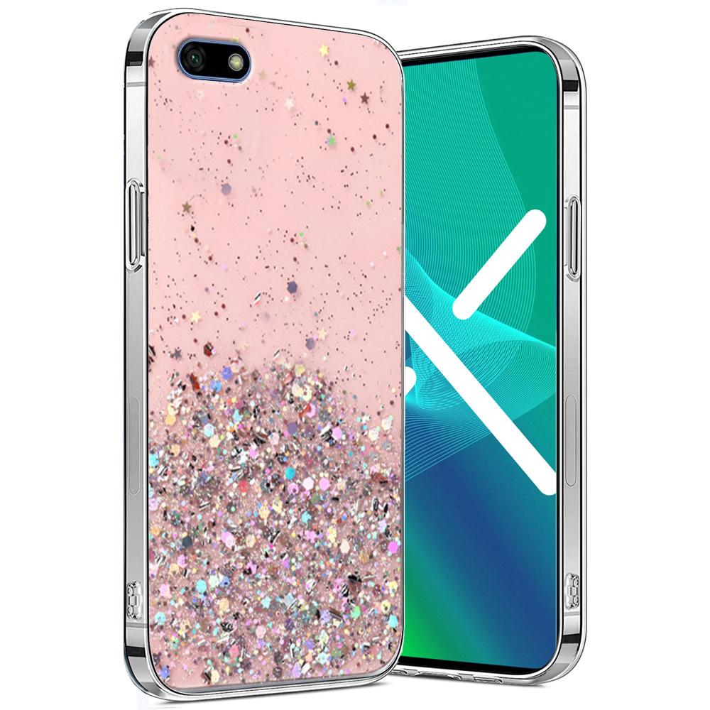 Huawei Y5 2018 Case, Glittery, Pink