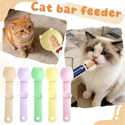 5 PIEZAS Cuchara para golosinas de gatos, Cuchara exprimible para golosinas de gatos, Alimentador multifunción para golosinas de gatos Para snacks líquidos y comida húmeda para mascotas