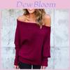 Womens Off The Shoulder Chunky Knit Jumper Cozy Oversized Baggy Sweater Top For All Occasions