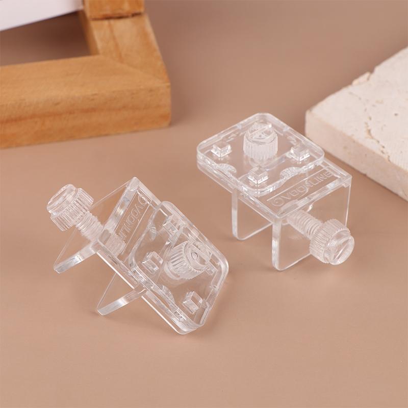 2 Stück Aquarium Schottverschraubung Anti-Sprungnetz Klemme Acryl Transparent Fixierklemme Aquarium Abdeckungsklemmen Aquarienzubehör