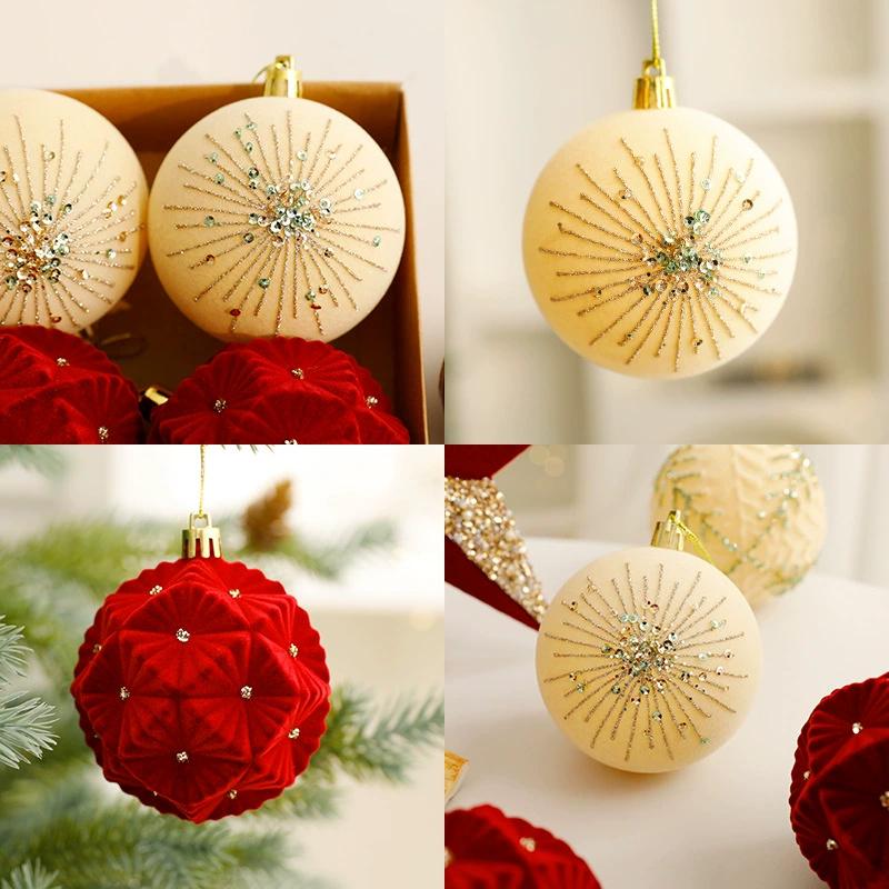 Plastic Painted Ball Christmas Tree Ornament DIY Crafts New Year Christmas Balls Pendant Hanging Ornament Gifts Boxes Party Deco