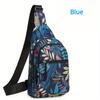 Outdoor Reise Wander Radfahren Brusttasche für Damen Bunte Blumenblätter Muster Sling Rucksack, Mode Mehrere Taschen Crossbody B