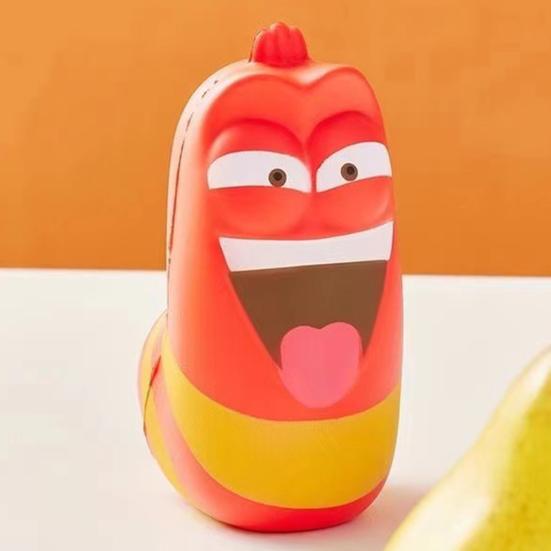 Stressabbau Rückkehr Cartoon Wurm Kneten Sensorischer Wurm Quetschspielzeug Langsames Spielzeug Weicher TPR Ball Tier