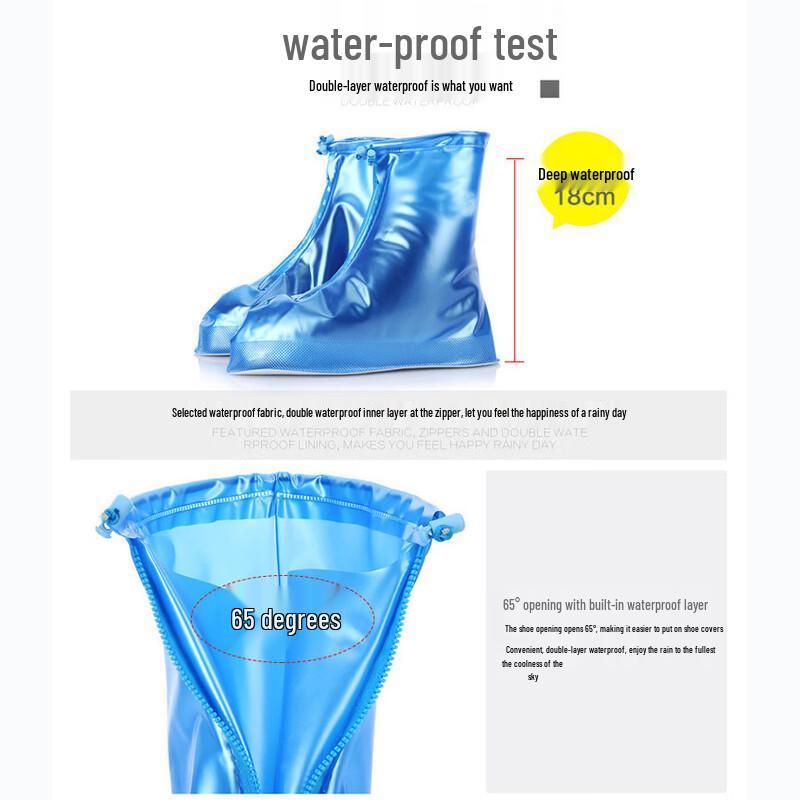 AOLANSI Reusable Zipper Rain Shoe Covers