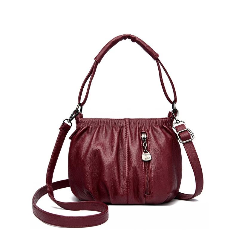 Women's Bag New Splicing Bucket Bag Shoulder Messenger Bag Practical Mother-in-law Bag Tide
