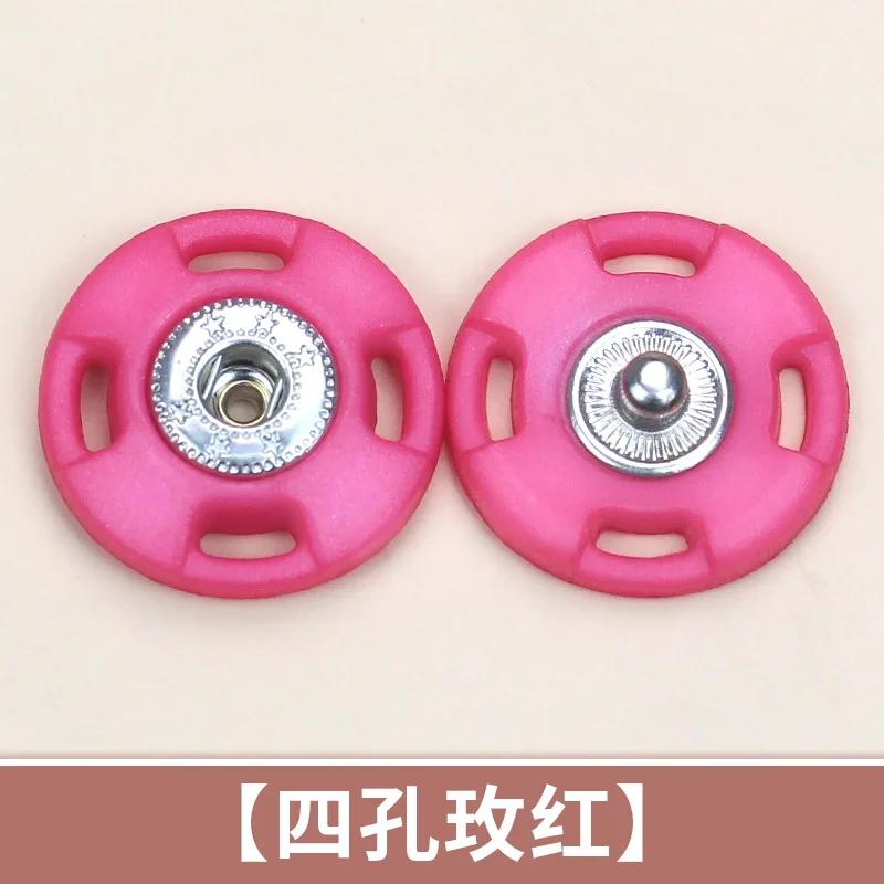 10pcs Round Plastic Snap Button Shirt Cardigan Invisible Concealed Buttons Clothes Accessories