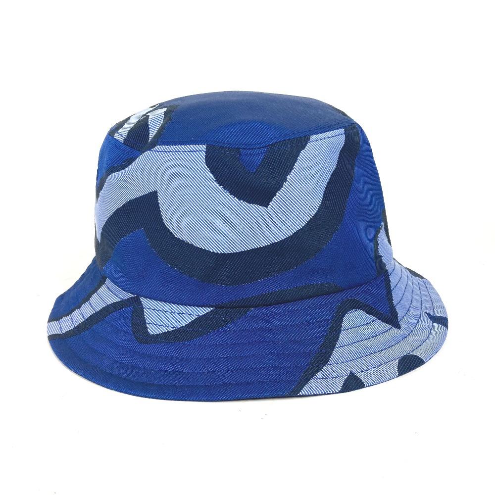 Berluti Pattern Design Hat Bucket Hat Bob Hat Cotton Blue Unused