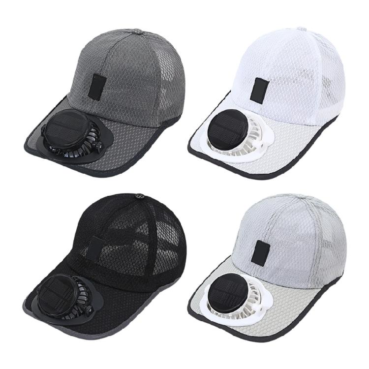 Solar Charging Ventilation Cap With 4-8H Cooling Function Adjustable Headbands Lightweight Polyester For Summer Use