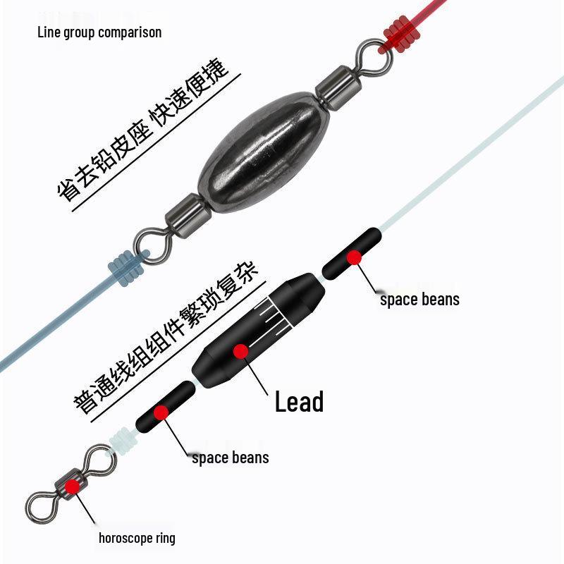 Copper Sinker & Swivel Float Weight, Eight-Shaped Ring, Sea & Rock Fishing Accessories