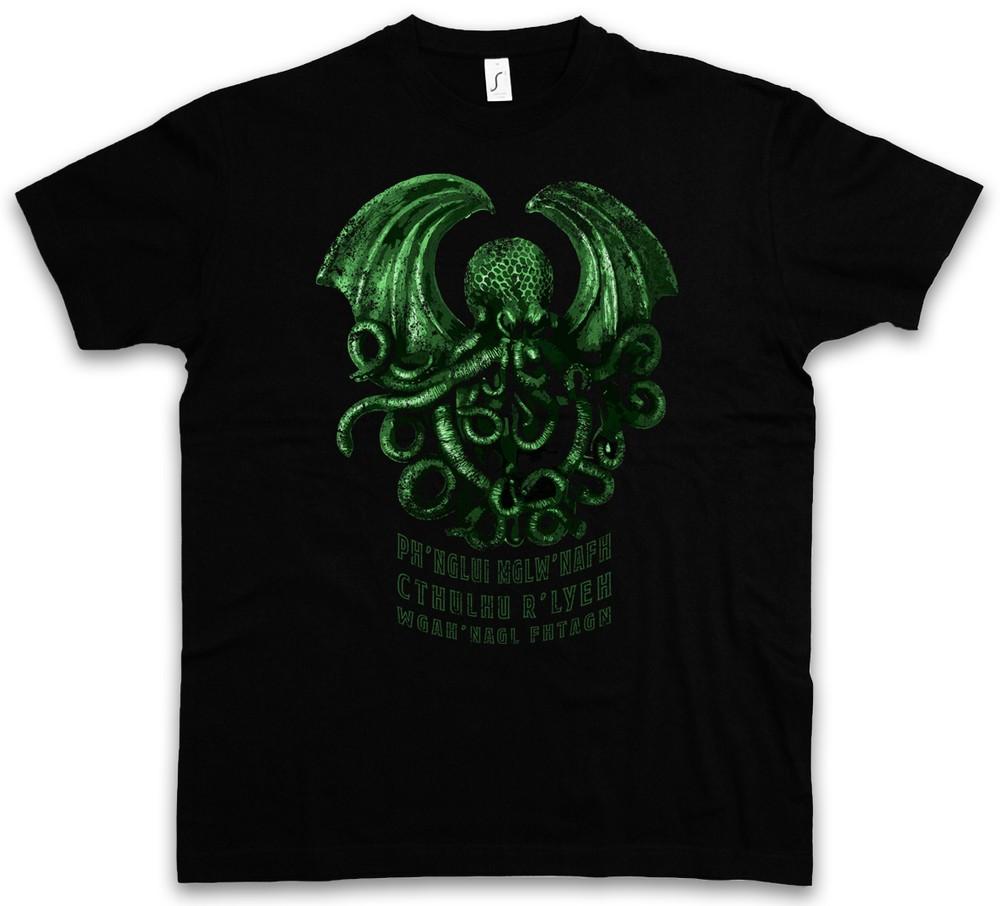 

CTHULHU R´LYEH T-SHIRT - Wars Horror Arkham H. P. Lovecraft Miskatonic T-Shirt XL