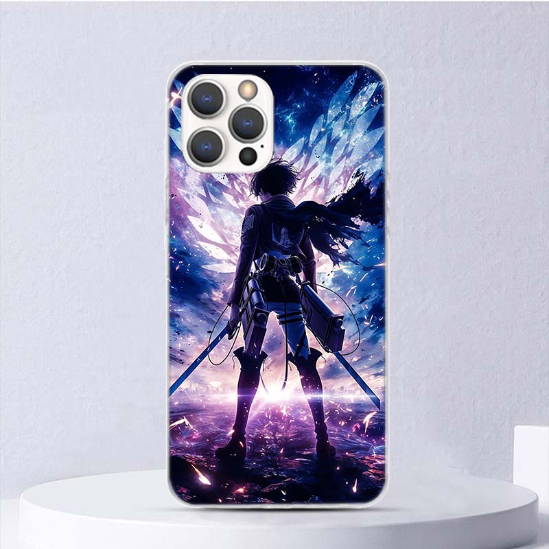 

A-Атака на Титанов Леви Мягкий Чехол Для iPhone 16 17 Air 16E 15 Plus 11 12 13 Mini 14 Pro Max Чехол Для Телефона Apple 7 8 SE Coque Fund iPhone 17