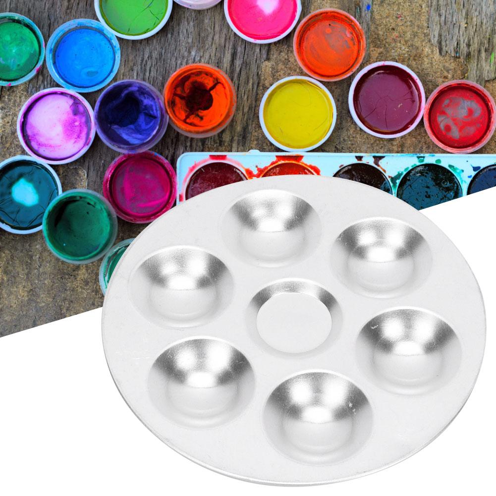 4PCS Aluminum Palette 6 Holes  10 Holes Painting Tray for Chinese Painting Acrylic Gouache