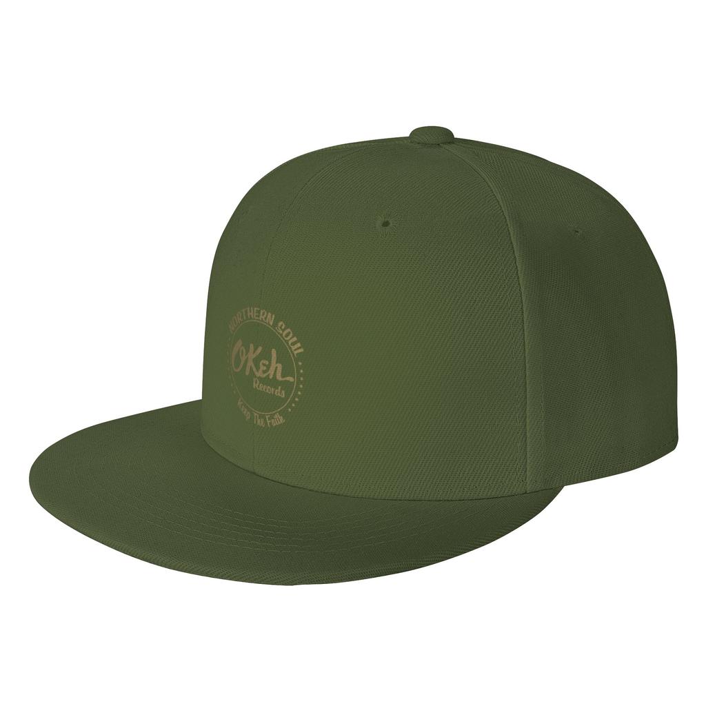 Fashion Okeh Records Northern Soul Flat Brim Sun Hat Simple And Stylish Luxury Women Cap