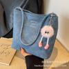 Portable Niuzi Cloth Bag Women's Summer 2025 New Trendy Korean Embroidered Underarm Bag Versatile Shoulder Bag Bucket Bag