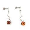 Les Trésors De Lily [N2237] - Silver Earrings 'Inspiration' Amber (rhodium-plated) - 36x8 Mm