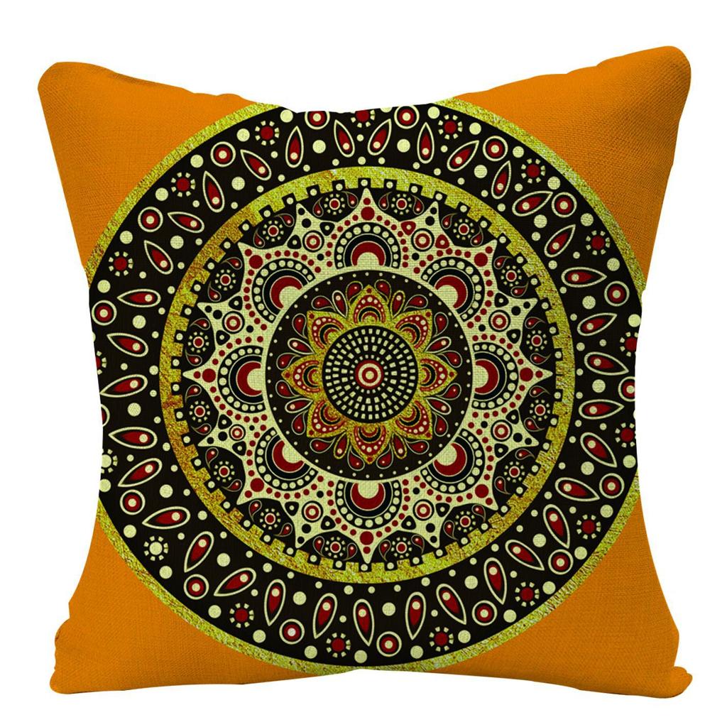 Modern Simple Orange Geometric Abstract Linen Pillow Cover Home Cushion Cushion
