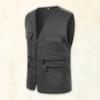 Gilet da uomo Giacca tinta unita Tasche multiple Cerniera Unisex Senza maniche Abiti da lavoro da campeggio Scollo a V Gilet da esterno Abiti per adulti