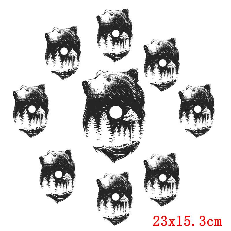 

Prajna 10PCS Colorful Punk Animal Iron On Transfer Butterfly Skull Thermal Heat Transfer For Clothes T shirt DIY Poker Stickers