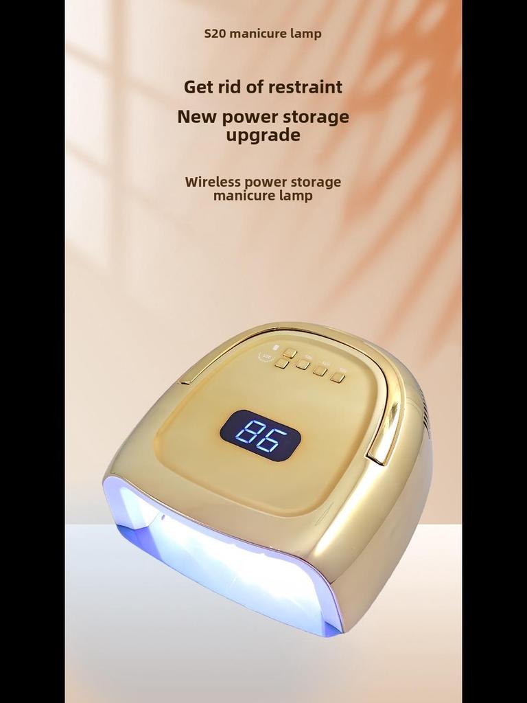 S20 Gradient Rechargeable Nail Light Therapy Machine, 60W High-Power Quick Drying for Nail Salons