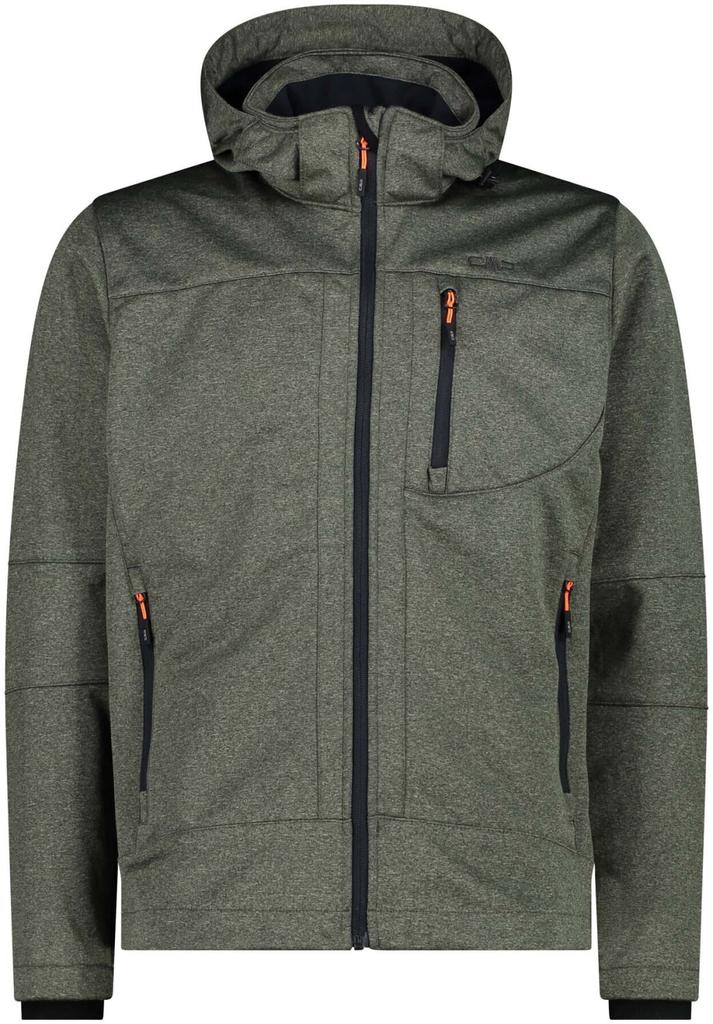 CMP Men's Mottled Softshell Jacket with Detachable Hood (3A01787N-M)