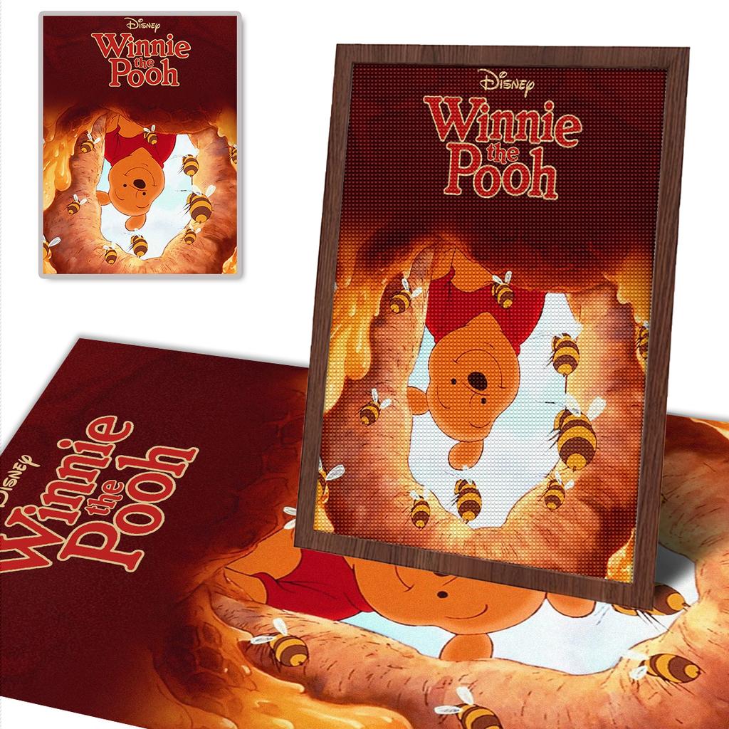 DIY Diamond Painting Winnie The Pooh and The Bee Cross Stitch Kit Mosaic Art Diamond Painting Full Circle Diamond Home Decoration