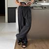 Men's Korean Light Luxury Draped Wide Leg Pants Leisure Button Down Solid Color Straight Premium Elegant Sweatpants