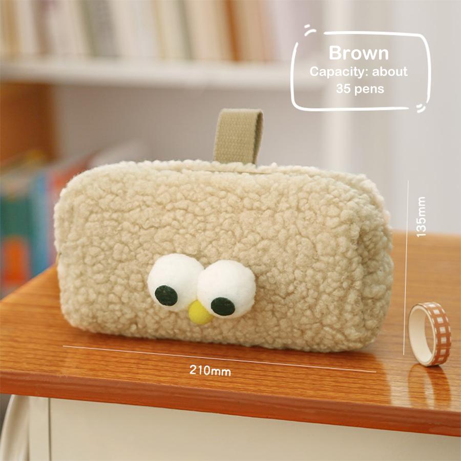 

Мягкий пенал с милыми мультяшными медвежатами, сумка для хранения, косметичка, корейские канцелярские принадлежности INS коричневый