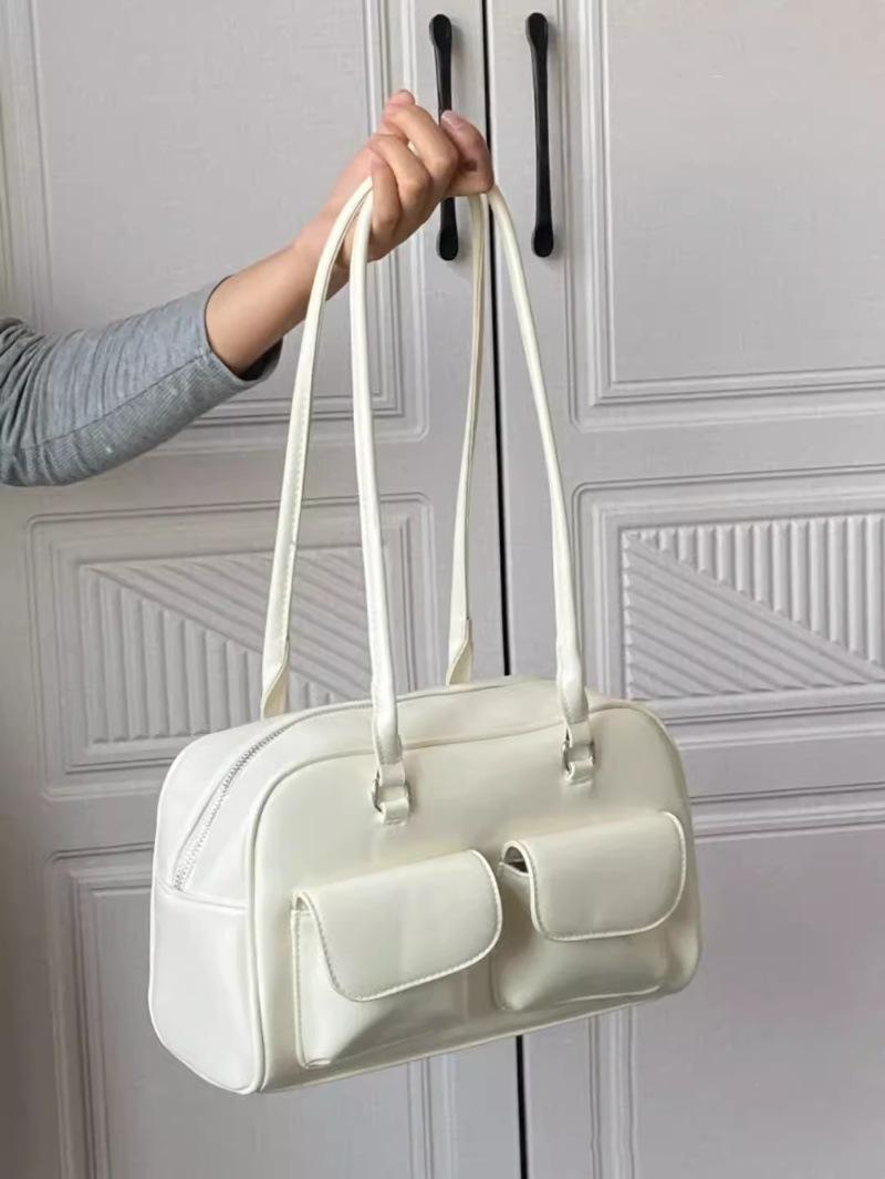 

Корейская нишевая сумка женская 2025 новая высококлассная универсальная сумка-боулинг с несколькими карманами, на плечо, подмышку