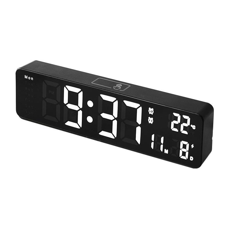 Charging Clock with Temperature Electronic Clock Living Room Wall Clock Simple Digital Clock Bedside Alarm Clock Sleepy