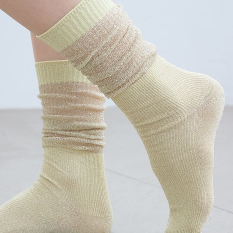 TSH Glitter See-Through Socks 5 Colors