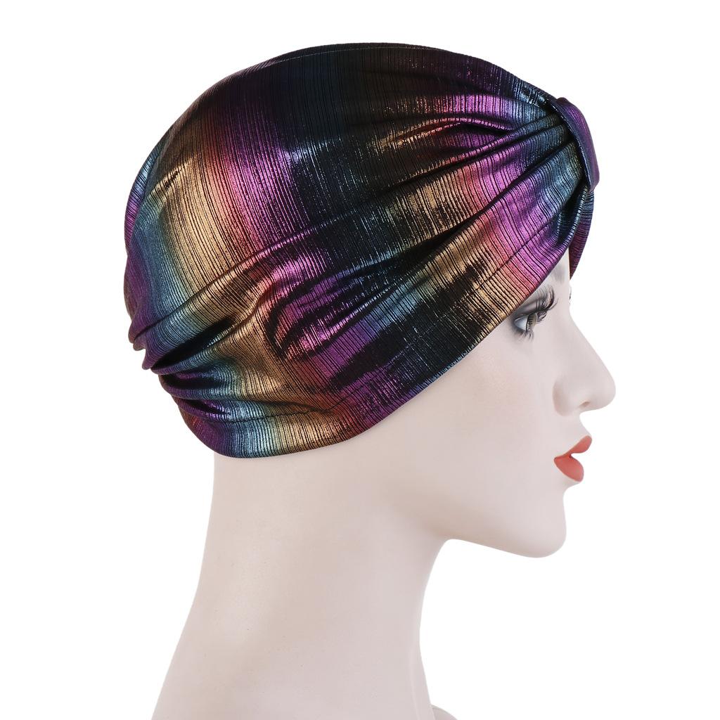 Bronzing Women's Knotted Turban Cap