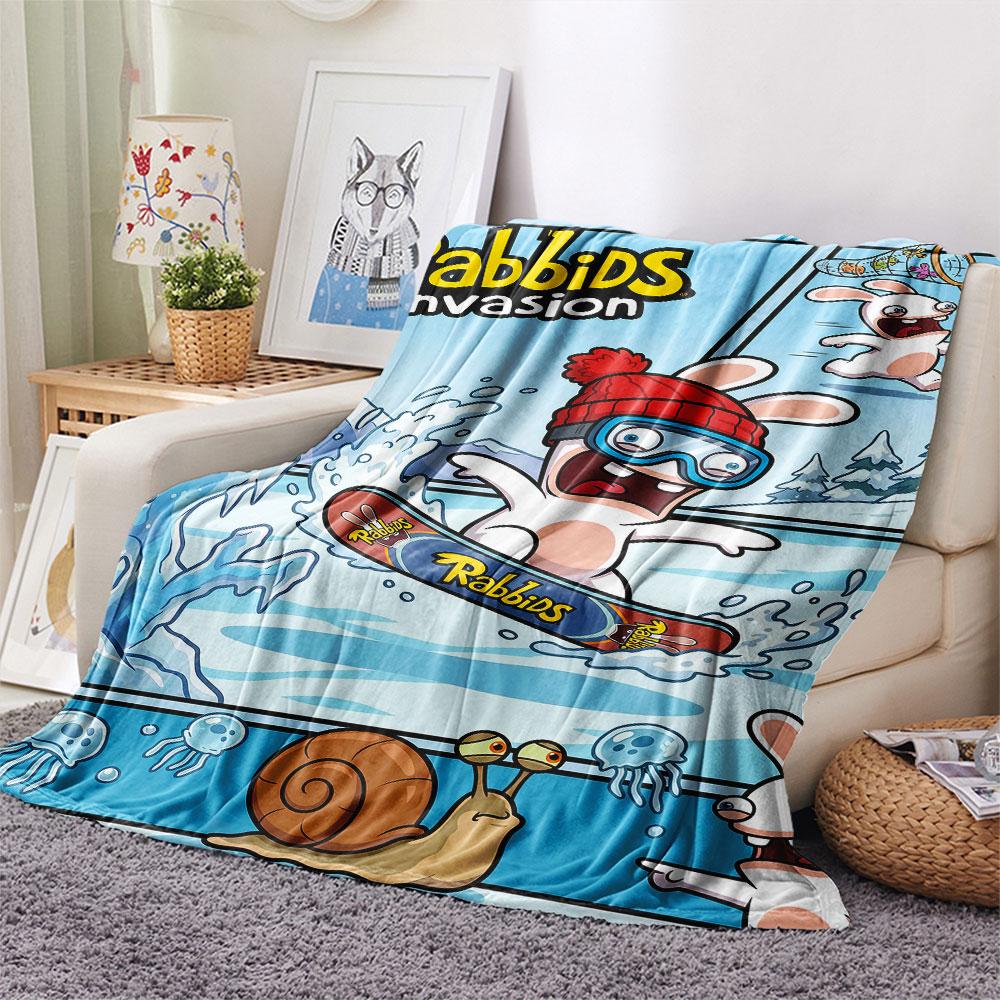 1PC Rabbids Invasion Fantasy Blanket, High Quality Comfortable for All Seasons, Home Decor, Warmth and Comfort