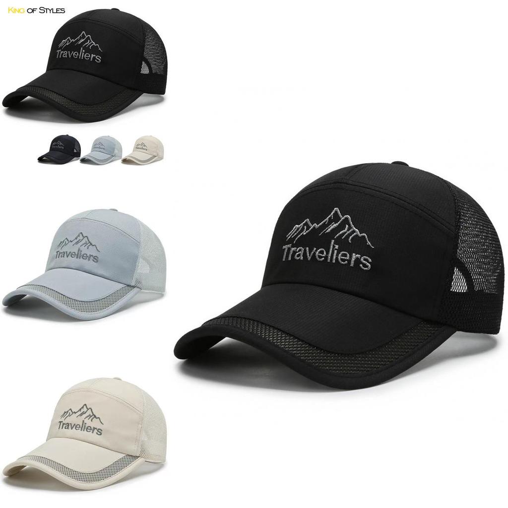 Embroidered Baseball Cap For Men With Adjustable Fit And Breathable Design For Outdoors
